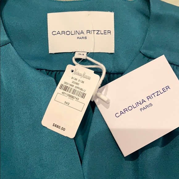 Carolina Ritzler colorblock satin jumpsuit - Picture 8 of 9